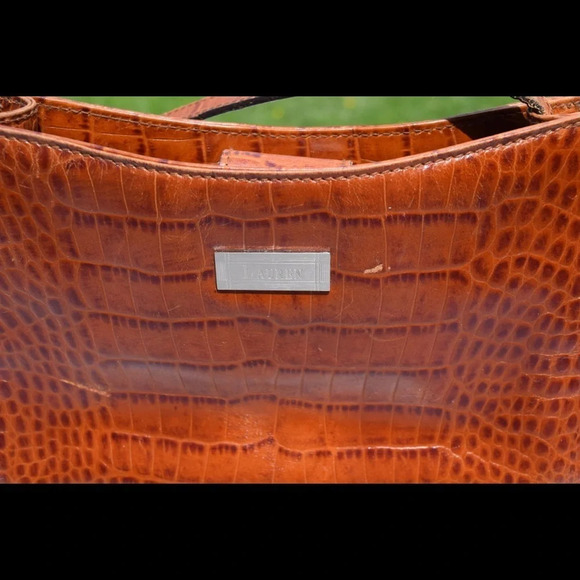 Ralph Lauren croc embossed shoulder bag - Picture 7 of 8